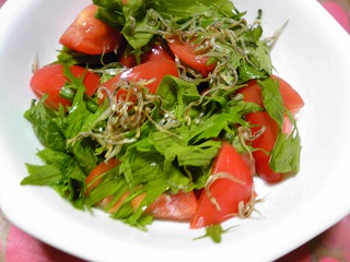 水菜トマトサラダ