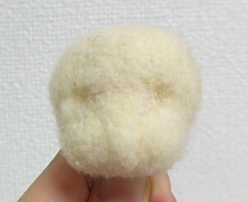 羊毛フェルト　猫の顔の作り方