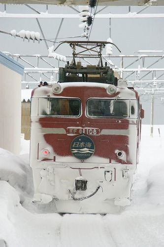 冬の「日本海」出発準備（2012年さよなら寝台特急「日本海」旅行記６